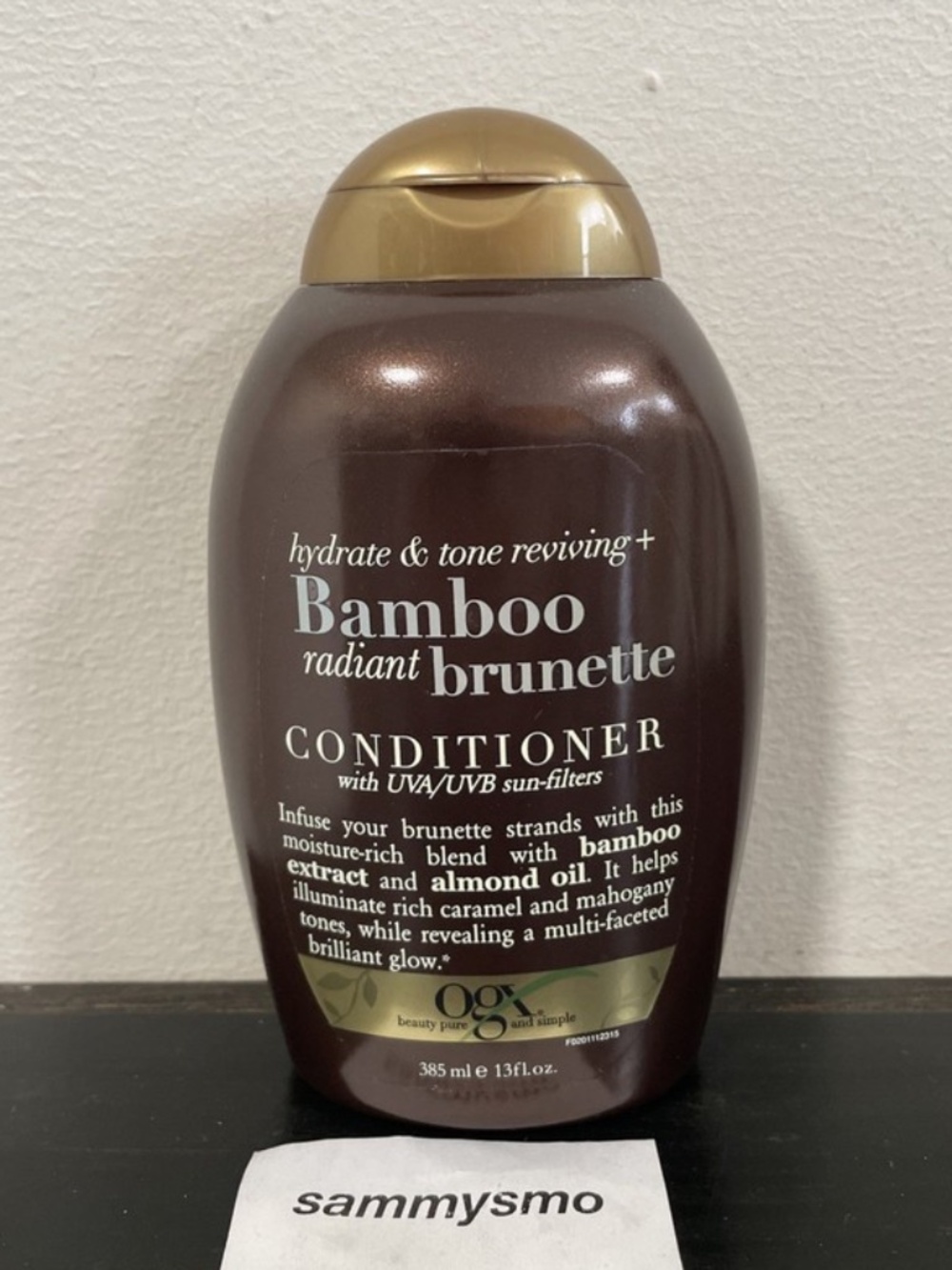 OGX Bamboo Radiant Brunette Conditioner, Hydrate & Tone Reviving, 13 oz.